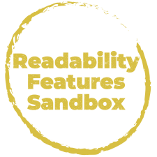 Readability Features Sandbox