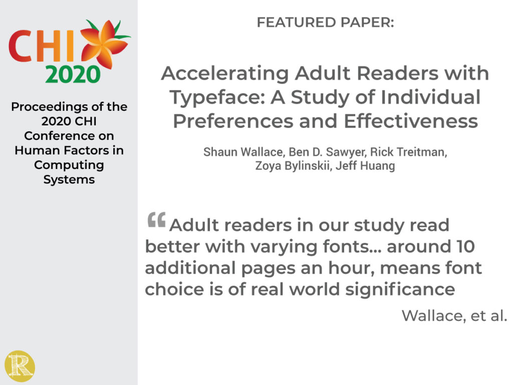 CHI Accelerating Adult Readers With Typeface