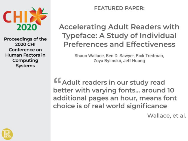CHI Accelerating Adult Readers With Typeface