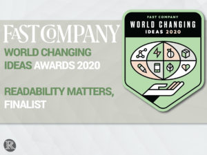 Fast Company World Changing Ideas Awards 2020, Readability-Matters-World-Changing-Ideas-Finalist