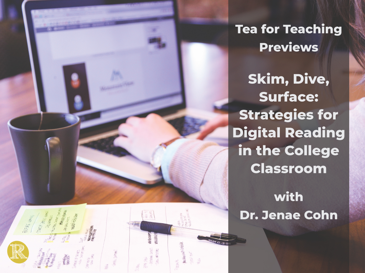 Tea for Teaching Pedagogies of Care Digital Reading