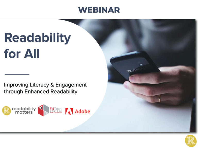 EdTech Center at World Education Readability Webinar