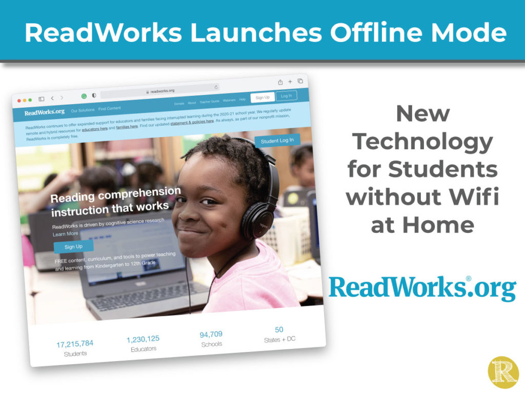 Education Technology Nonprofit ReadWorks Launches Offline Mode to Grant Access to Students Without WiFi at Home