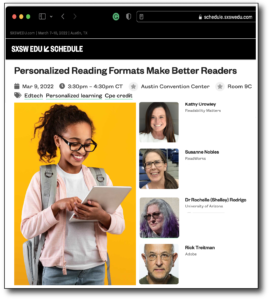 SXSW EDU - Personalized Reading Formats Make Better Readers