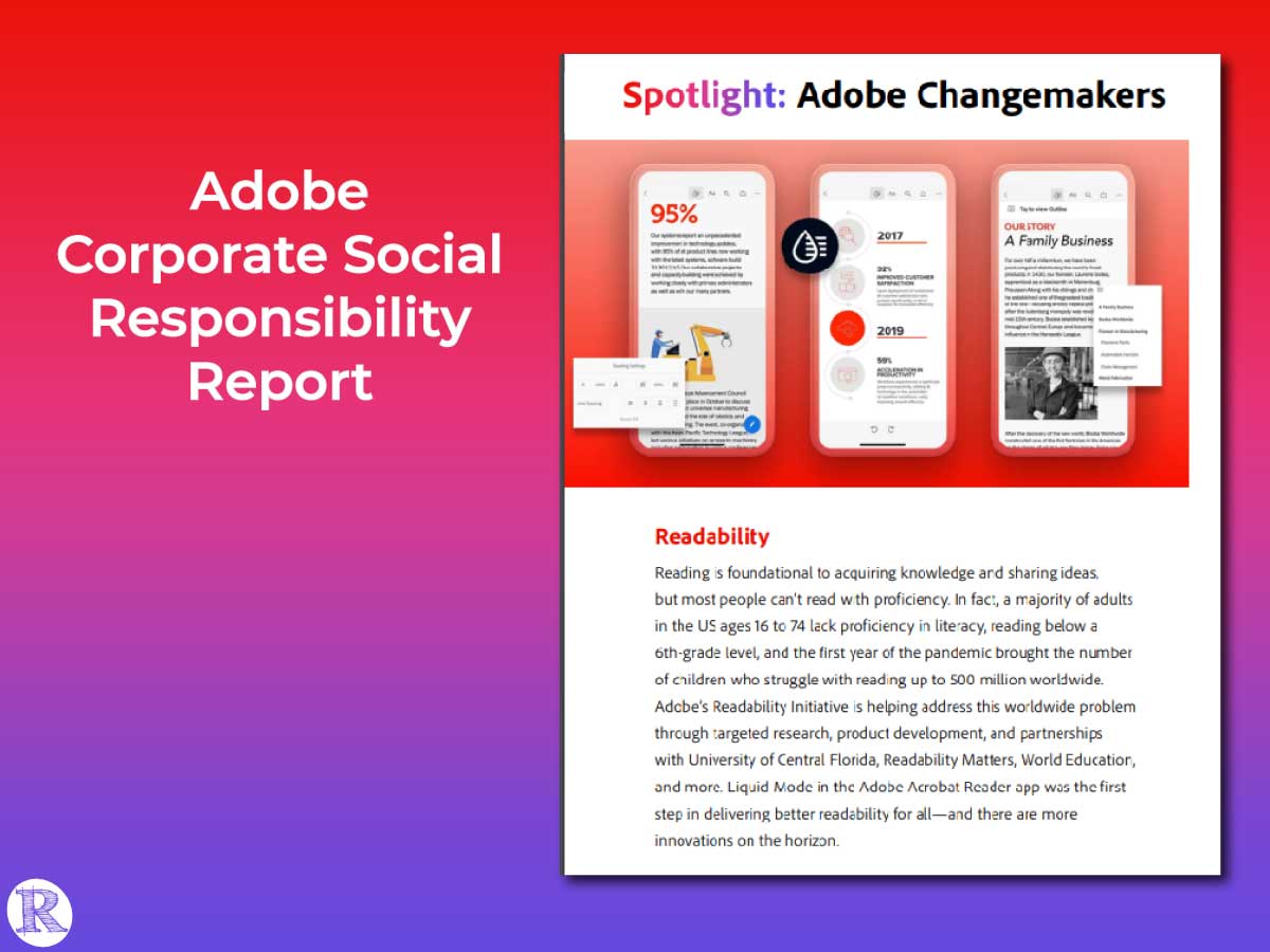 Adobe CSR Report highlights Readability