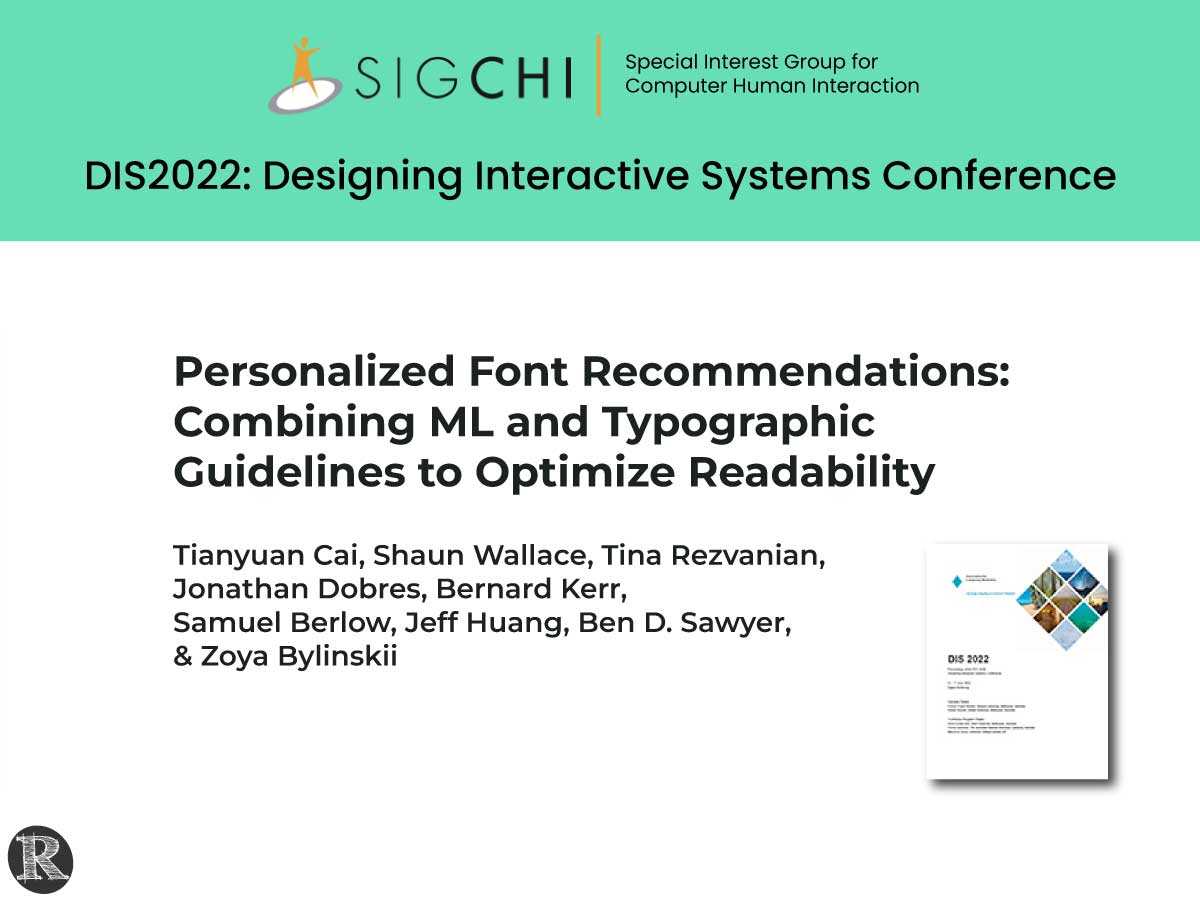 Personalized Font Recommendations: Combining ML and Typographic Guidelines to Optimize Readability