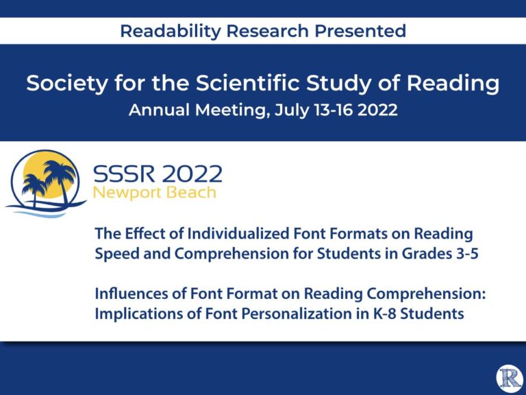 2022-Posts-SSSR-posters Society for the Scientific Study of Reading - Readability Posters