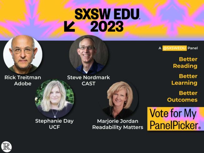 SXSW EDU Panel Picker - Better Reading