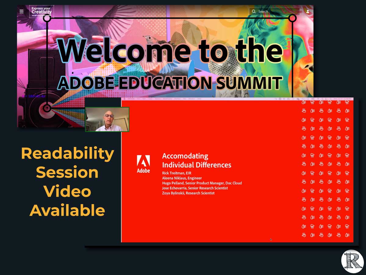 Adobe Education Summit: Readability session video available