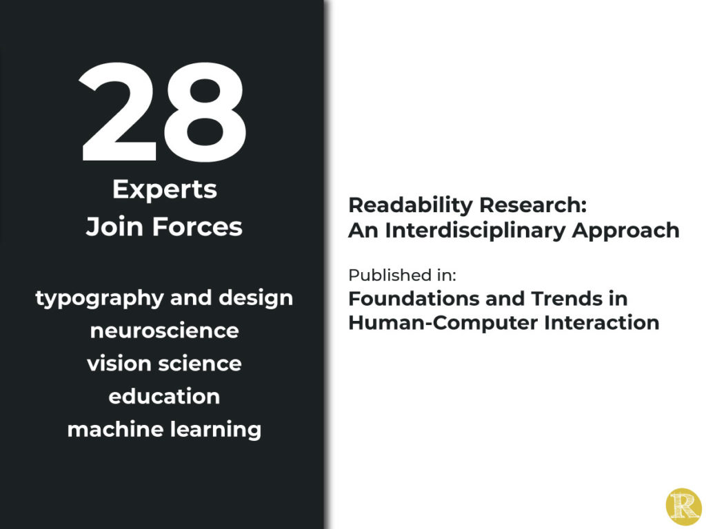 28 Experts join forces for readability research