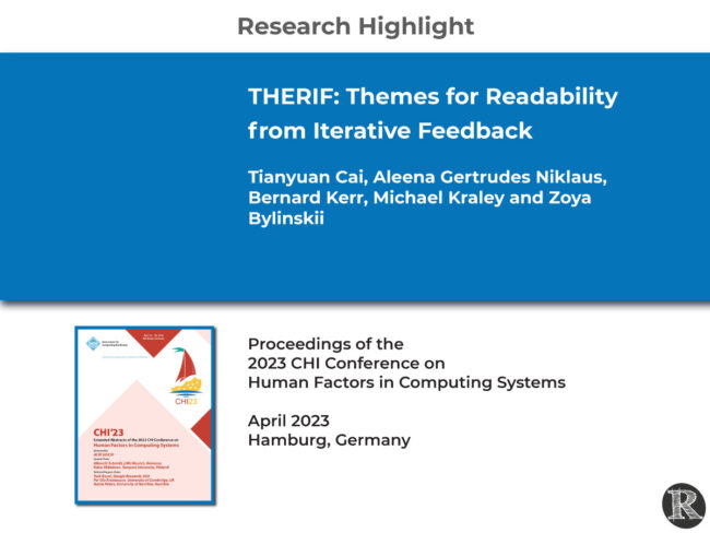 THERIF: Themes for Readability from Iterative Feedback