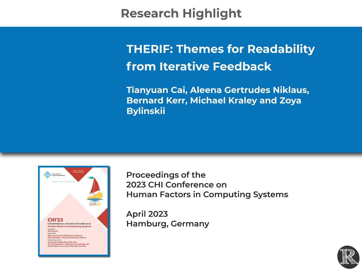 THERIF: Themes for Readability from Iterative Feedback