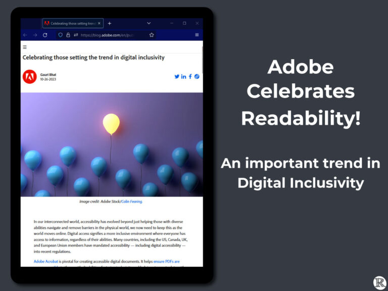Adobe Celebrates Readability - An Important Trend in Digital Inclusion