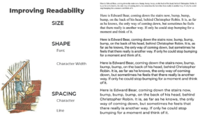 UDL-Con 2024 One Font Doesn't Fit all -Text format changes to improve readability