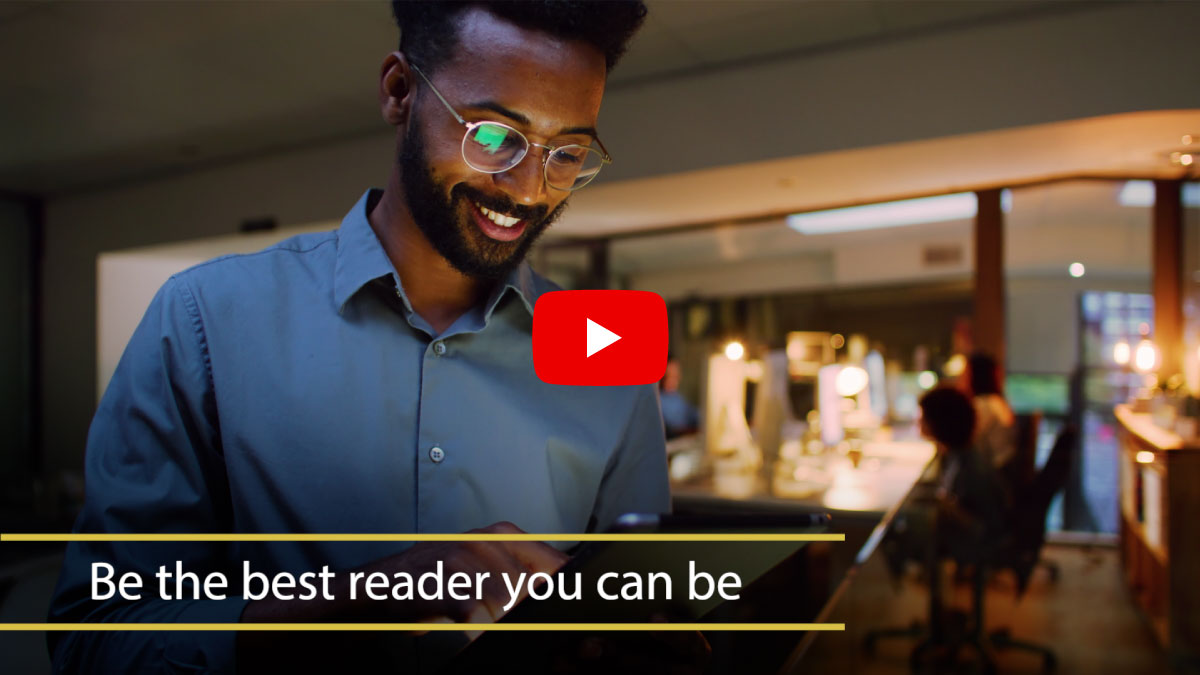 Be the Best Reader You can Be YouTube Video link