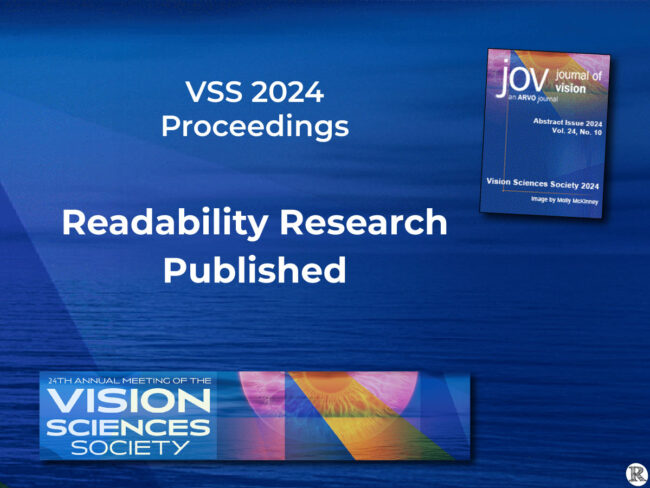 VSS 2024 Proceedings - Readability Research Published