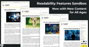 Readability Features Sandbox - Now with New Content for All Ages