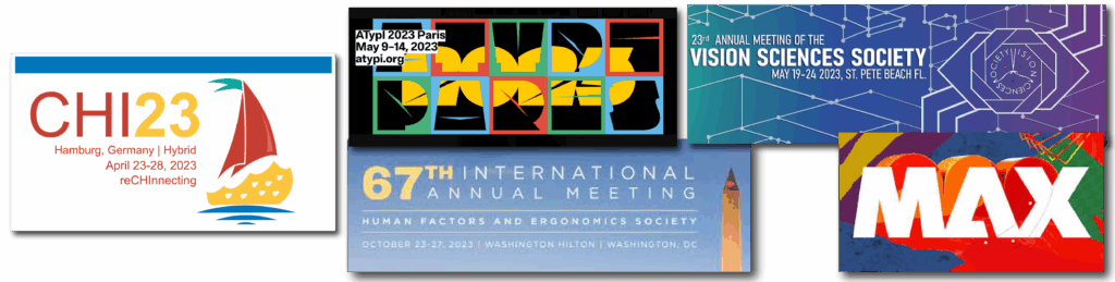 Readability Presentations at Conferences: CHI 2023, ATypI 2023, Vision Sciences Society Annual Conference 2023, Human Factors and Ergonomics Society 2023, Adobe MAX 2023