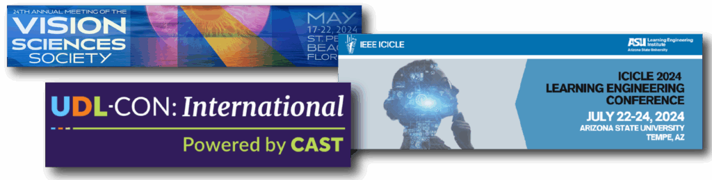Readability Presentations at Conferences: Vision Sciences Society Annual Conference 2024, IEEE ICICLE Learning Engineering 2024, UDL-CON 2024
