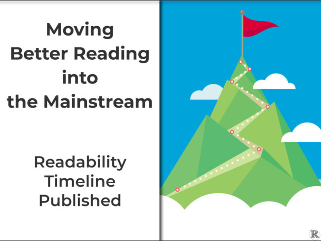 Moving Better Readability into the Mainstream - Readability Timeline Published